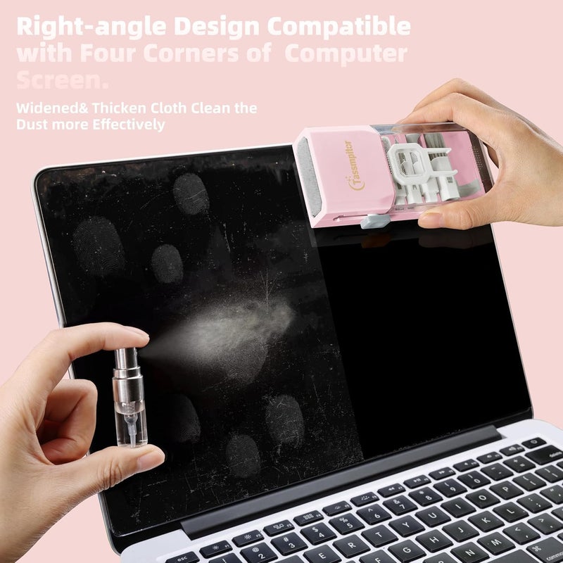 Tassmpitor Keyboard Cleaning Kit, All in 1 Laptop Cleaning Kit for MacBook iPhone iPad Camera Lens Airpods Computer, Compact Keyboard Cleaner with Spray and Brush, Multitool for Electronic Screen - Image 3